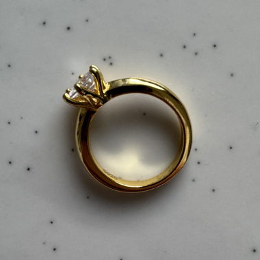 Bague en argent S925 plaquée or – neuve & jamais portée