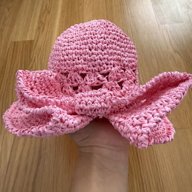 Häkelhut rosa für kleines Mädchen 