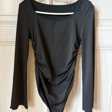 Black long-sleeve bodysuit