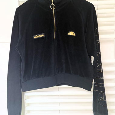 Sweat Ellesse noir zippé