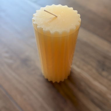 Depot Ribbed Pillar Candle
