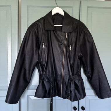 Black leather jacket