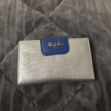 Portefeuille Rufel argenté et bleu