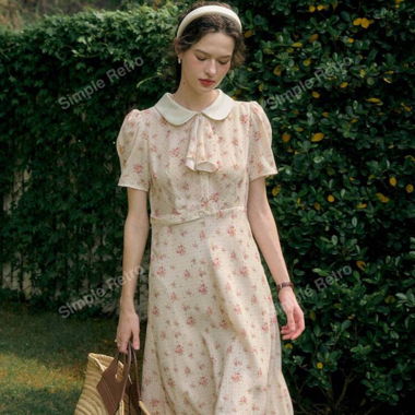 Simple Retro Maxi Dress – Preloved & Like New