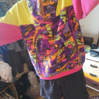 Multicoloured Fleece Pullover