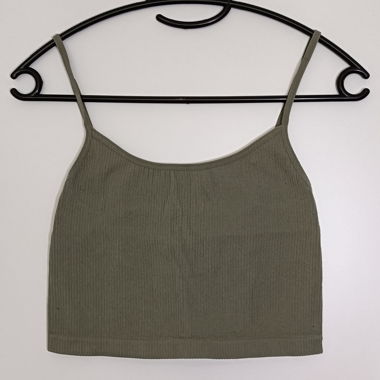 Crop top kaki