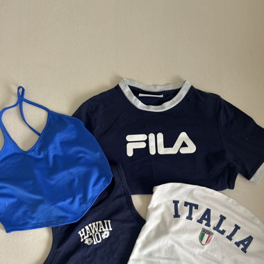 4er Set / Bundle Tops (Fila, dunkelblau)