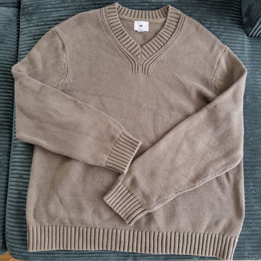 Maglione lavorato a maglia khaki