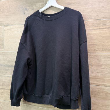 Pull-oversize en sweat-shirt noir