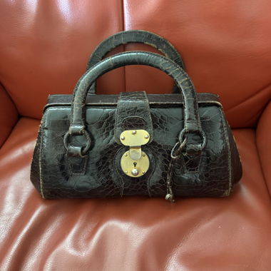 Borsa Vintage in Pelle Marrone