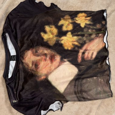 Top in mesh stampato con gonna