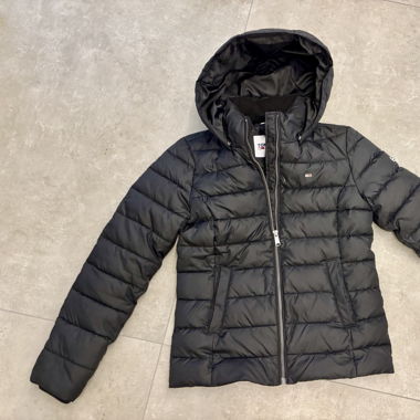 TOMMY HILFIGER Women Basic Black Hooded Puffer 