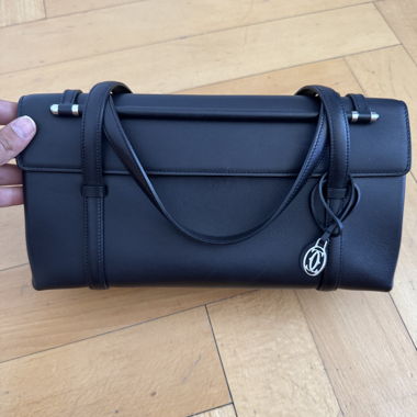 Borsa Cartier in pelle nera