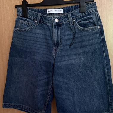 Bershka Baggy blue denim shorts