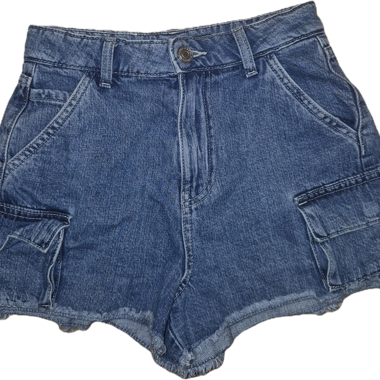denim cargo shorts