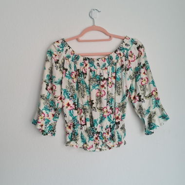 Tally Weijl Crop Blouse Tropical Print