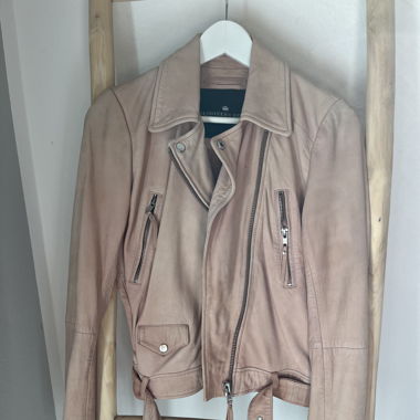 Lederjacke altrosa