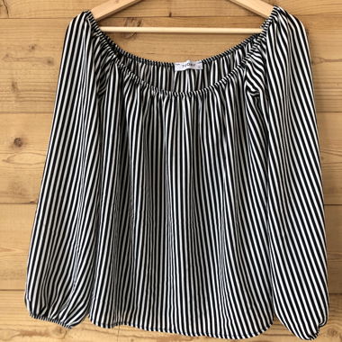 Today-Blouse blanc & noir