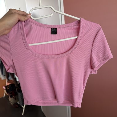 Pink SHEIN Crop Top