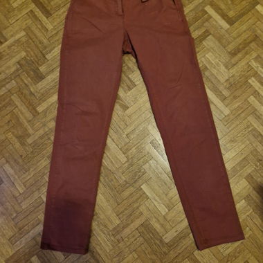 2 pantaloni in cotone gamba dritta