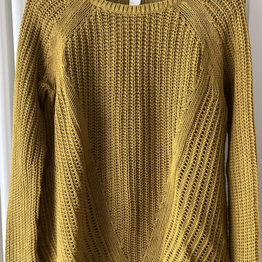 Maglione in maglia giallo-verde