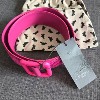 Pink Weekend Leather Belt