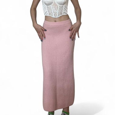 Pink maxi skirt