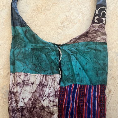 Sac bandoulière patchwork masai