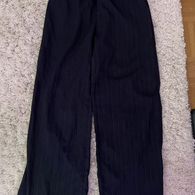 Pantaloni larghi in tessuto neri