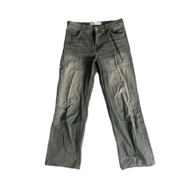 jeans baggy gris délavé