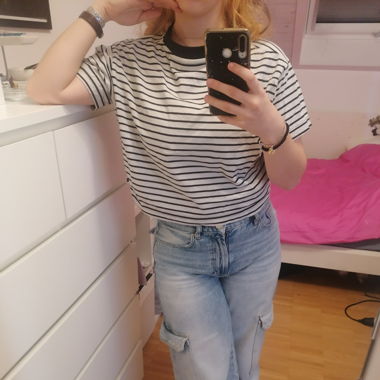 Kurzes streifen Tshirt 