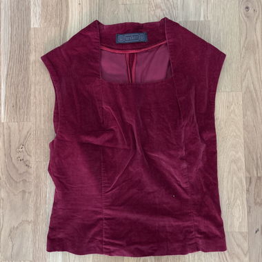 Top in velluto bordeaux