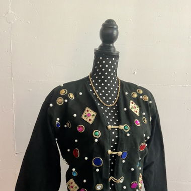 70s Vintage Jacke mit Strass