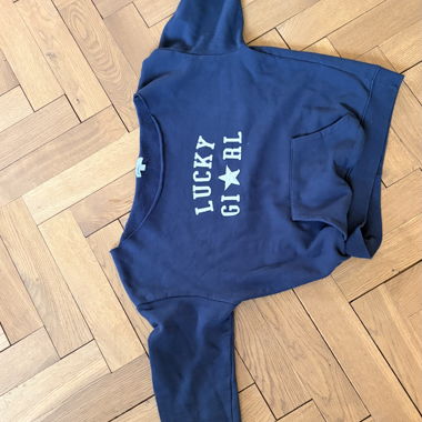 Lucky Girl Off-Shoulder Sweatshirt Subdued