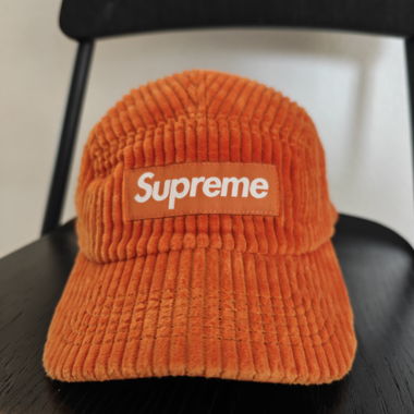 Supreme orange corduroy cap