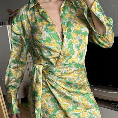 Abito camicia vintage motivo floreale