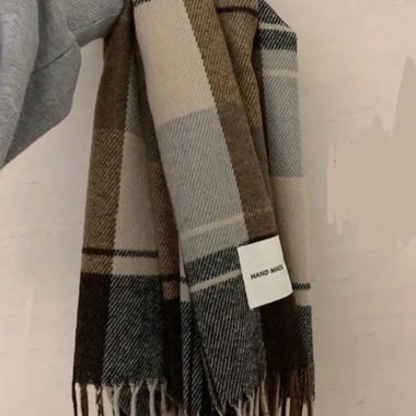 Braun Beige Karrierter Schall