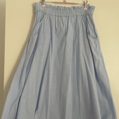 Light Blue Cotton Skirt