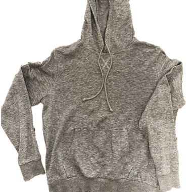 Grauer Hoodie mit Kapuze