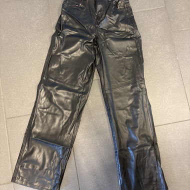 Black Faux Leather Pants Size S