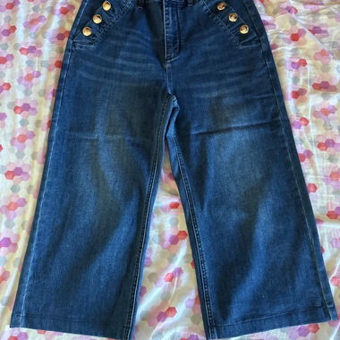 Jeans wide leg corti Marina Militare