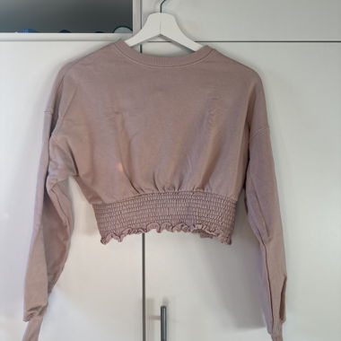 pink top with ruching