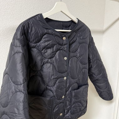 Marineblau Steppjacke