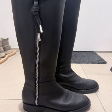 Bally Leder-Reitstiefel