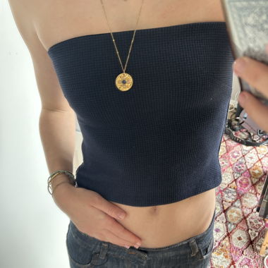 Navy trägerloses Tube-Top