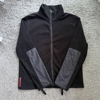 Giacca in pile Prada sport primi anni 2000 nera 