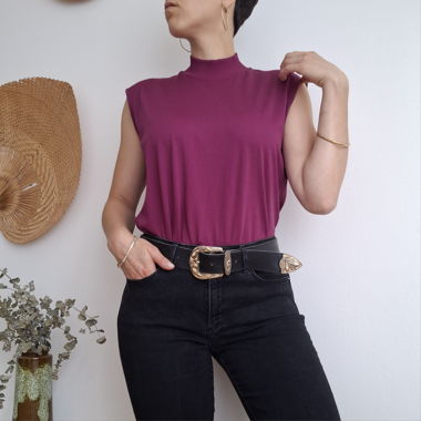 Vintage high neck tank top