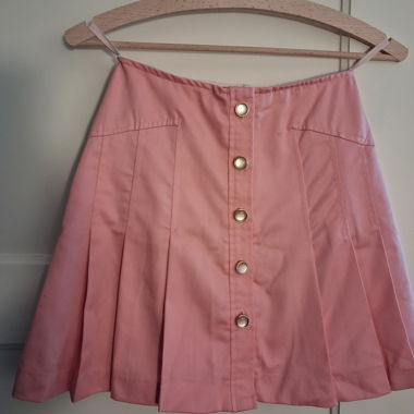 Minigonna rosa, vintage originale anni '70 (XS)