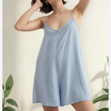Denim playsuit Bershka 