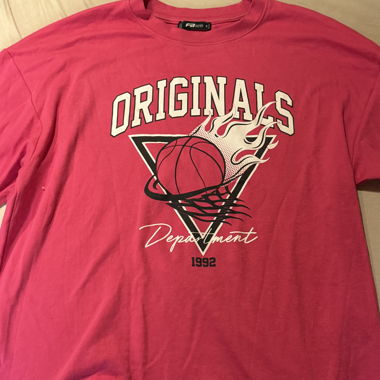 T-shirt grafico rosa (maniche lunghe)